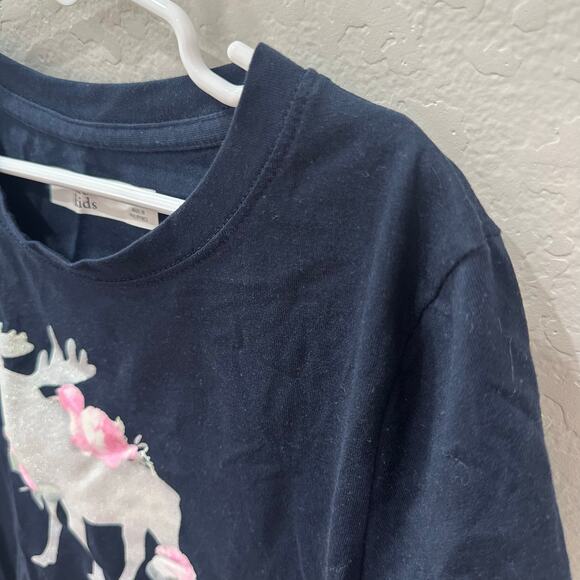 Abercrombie Kids Sparkly Moose Floral Short Sleeve Shirt - Picture 2 of 6